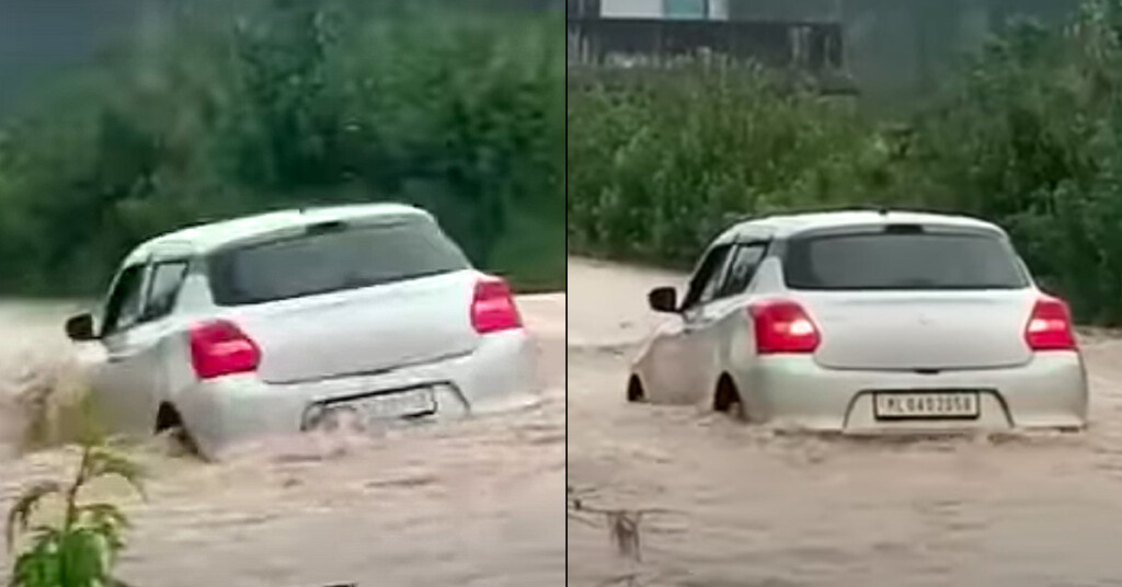Maruti knee-deep water