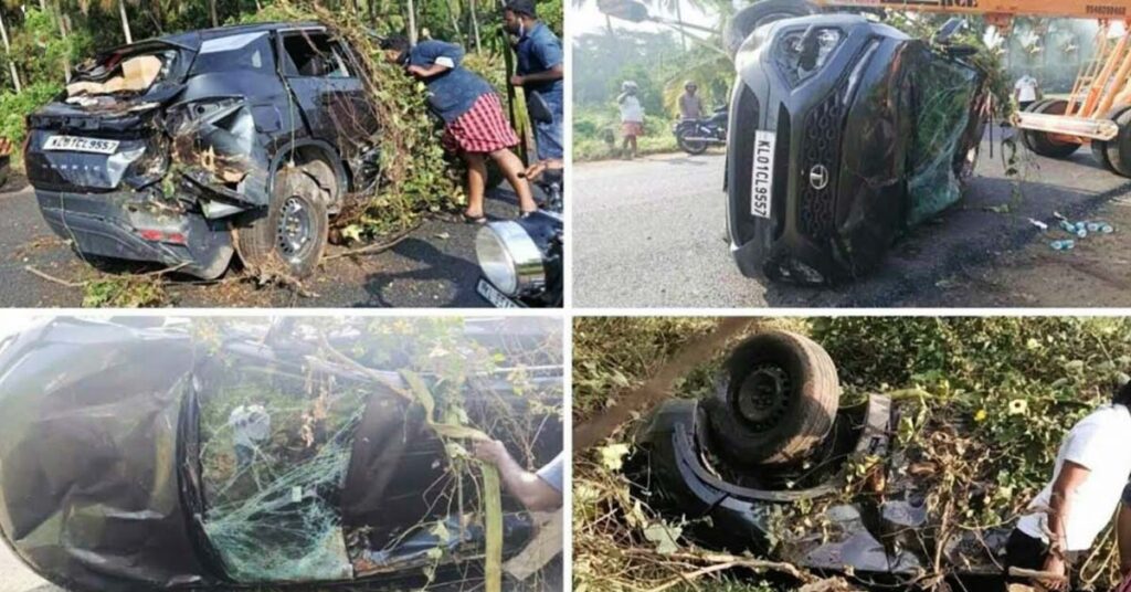 Tata Harrier fell off the mountain