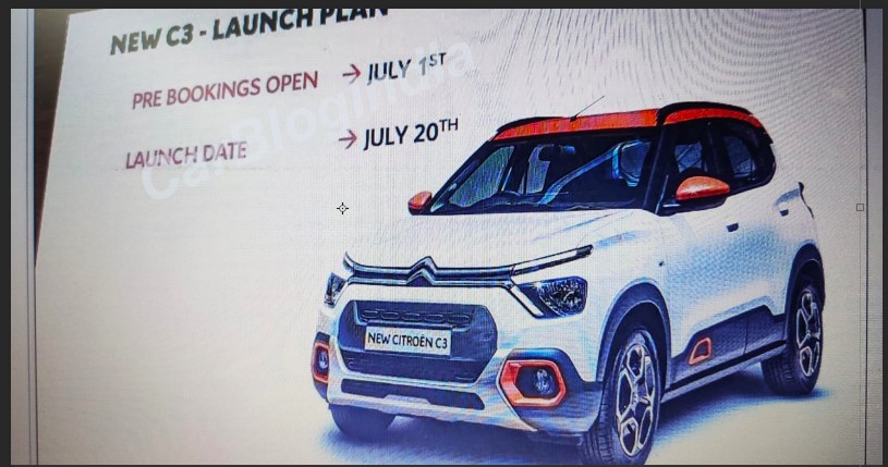 order citroen c3 release