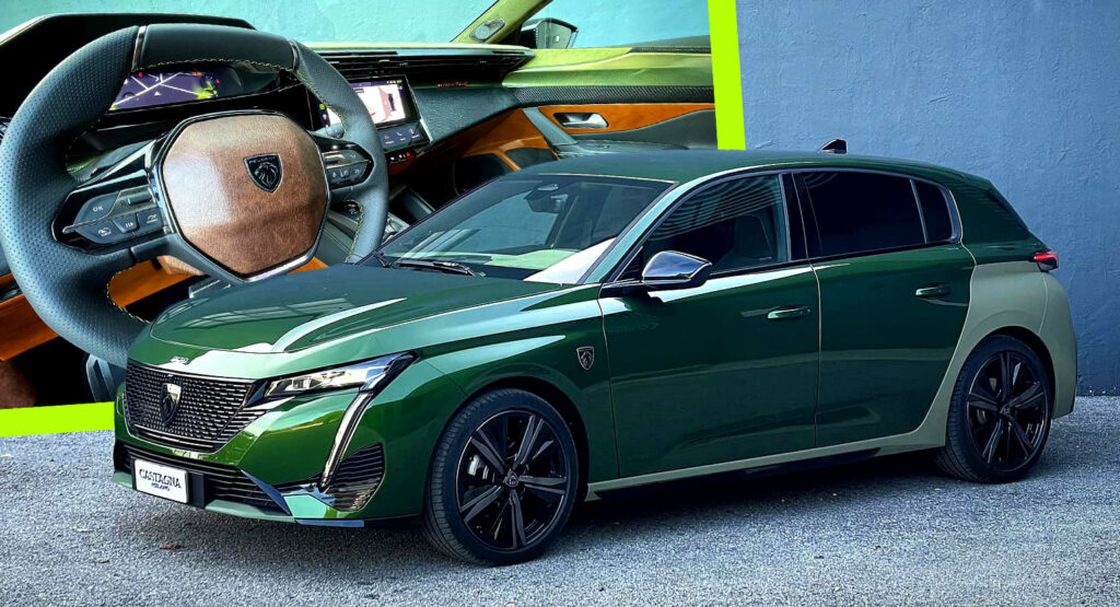 Castagna Milano shows a disposable Peugeot 308 GT, which it calls green