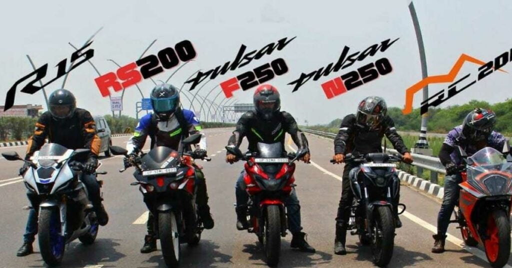 Drag Race - KTM RC200, RS200, Bajaj F250, N250, Yamaha R15