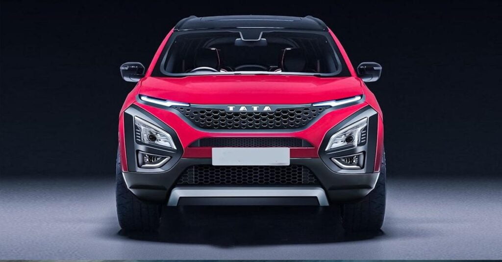 2022 tata safari facial elevator pictures red sign