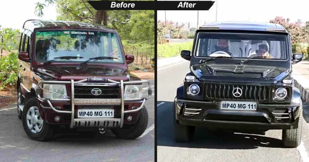 modified tata sumo for mercedes g car